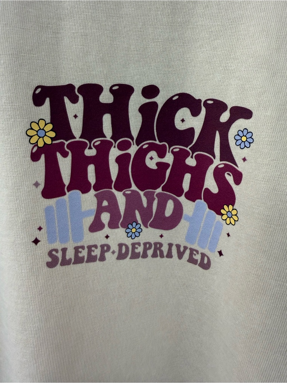 New Iron Panda Thick Thighs and Sleep Deprived Printed Gym Shirt XL
